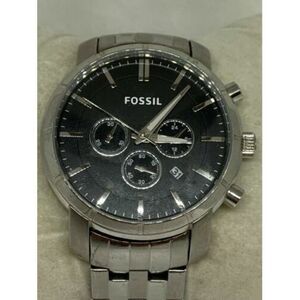 Fossil BQ1278 Men's Silver Stainless Steel Analog Dial Quartz Genuine Watch E51